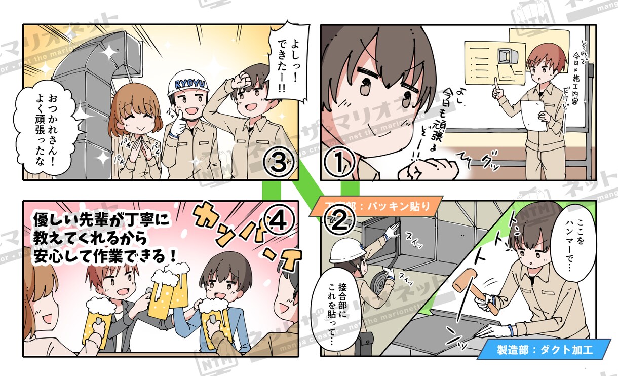 求人採用に最適な分かりやすい漫画を12コマ作ります 応募数を増やす！お仕事のやりがいや魅力を伝えるマンガで訴求！ イメージ5