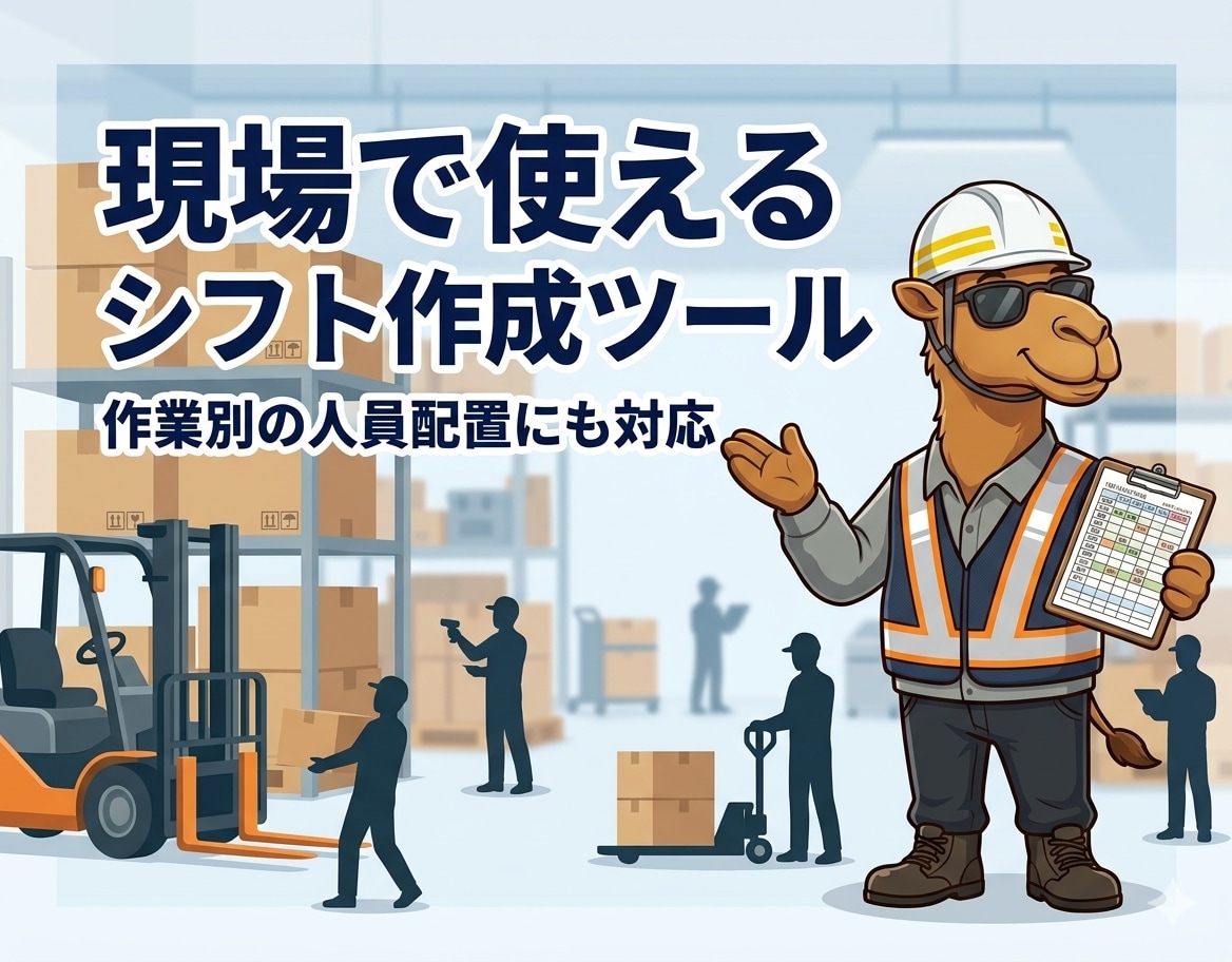 倉庫・物流現場のシフト自動作成ツールを作ります Excelでシフト案を自動作成 イメージ4