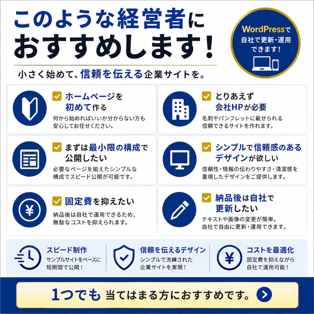 WordPressで使いやすいホームページ作ります ココナラ実績60件超! スマホ対策/ブログ機能/自社簡単更新 イメージ2