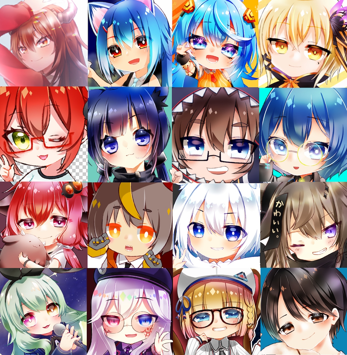 推し色！かわいいSNSアイコン描きます ギフトにも♪イメージカラーを全面に！ イメージ1