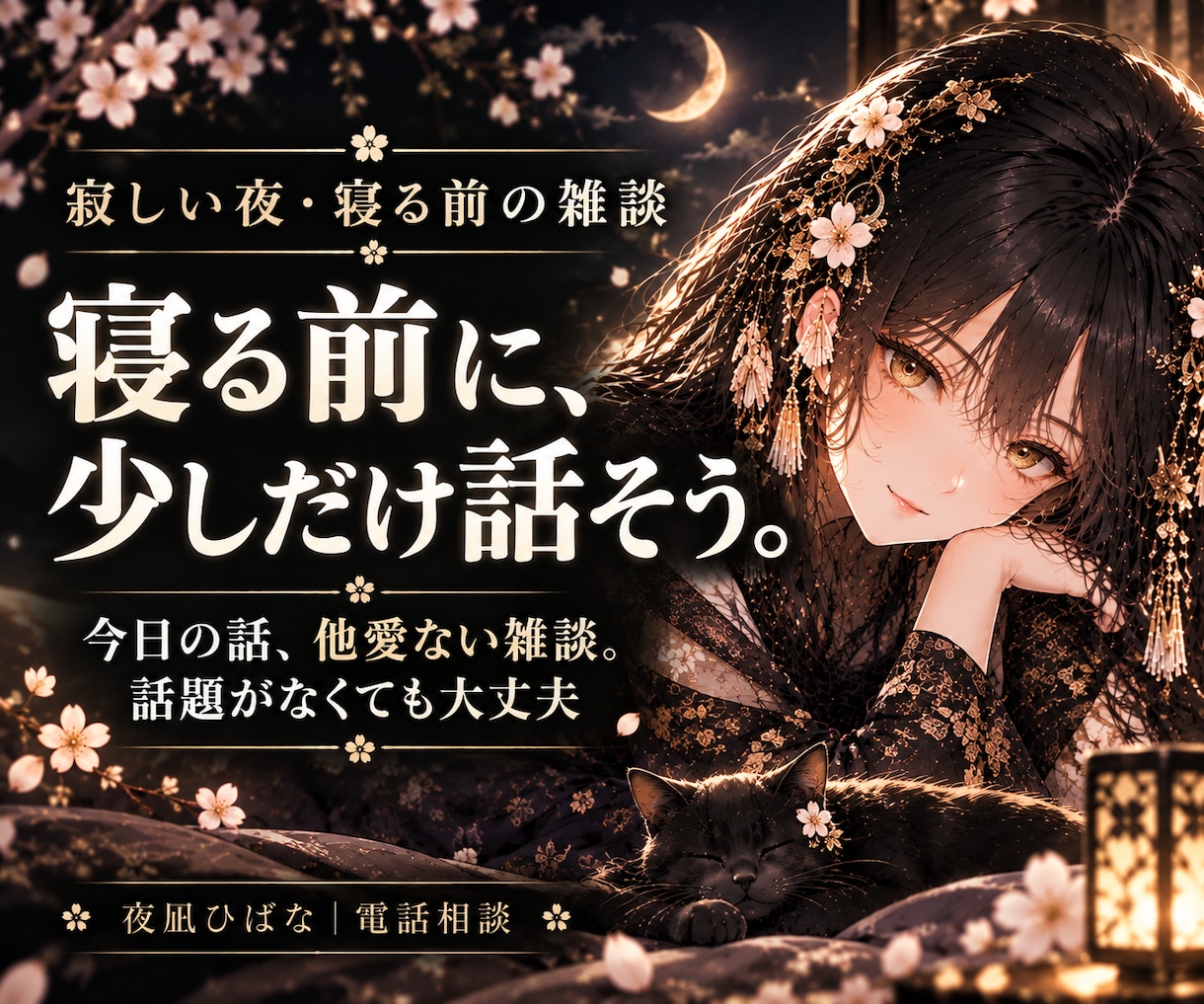 寂しい夜や寝る前の話し相手になります 眠くなるまで。他愛ない雑談。話題がなくても大丈夫 イメージ1