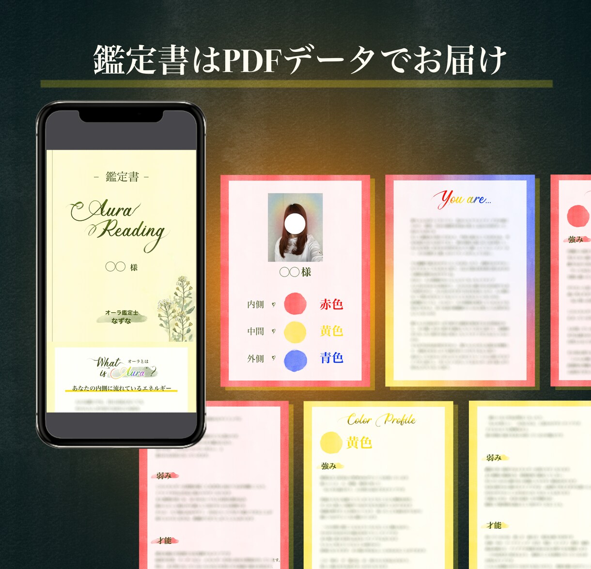 オーラが映し出す『本来のあなた』を読み解きます あなただけのオーラ画像と、最大4000文字の鑑定書をお届け イメージ5
