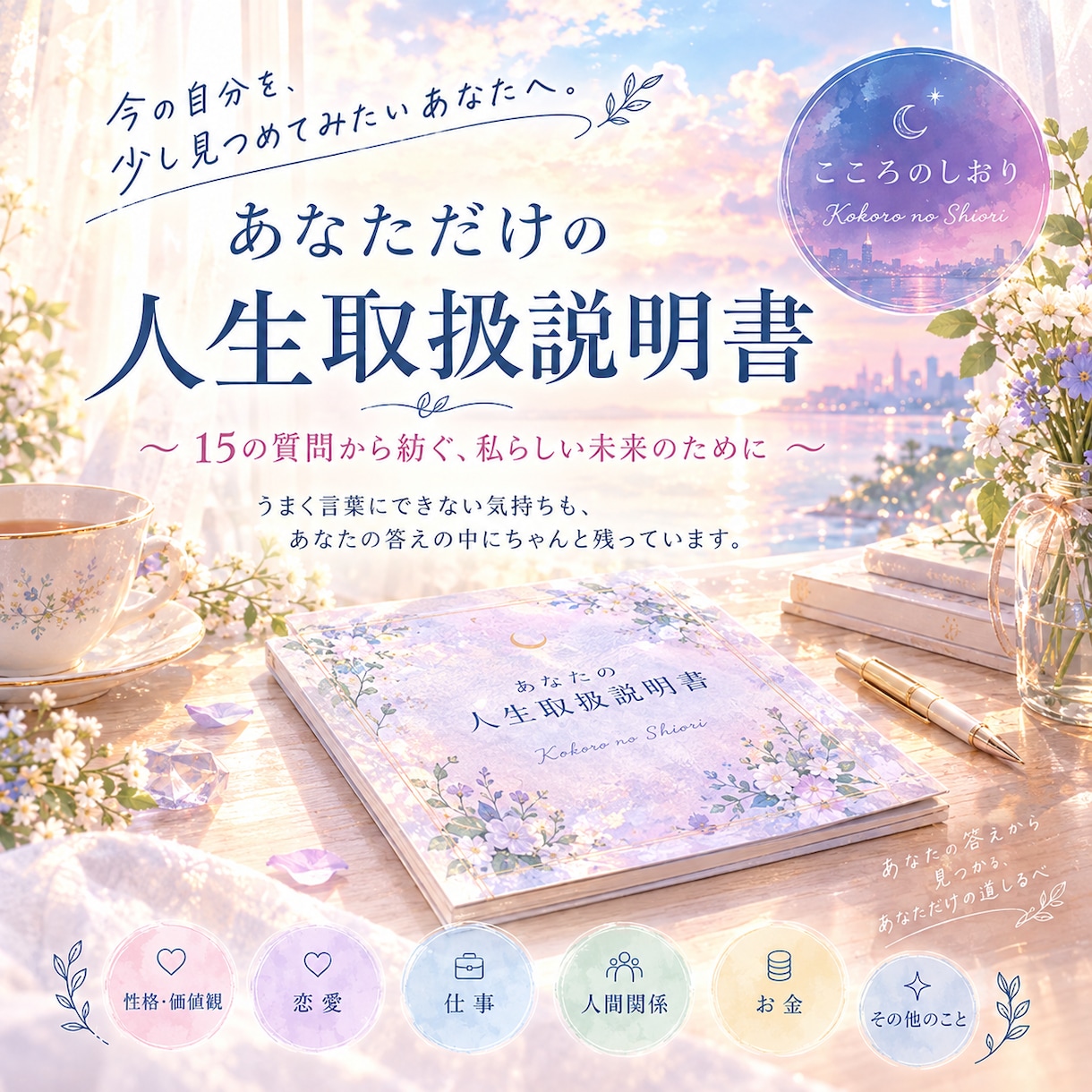 あなたの心にそっと寄り添う人生取扱説明書を作ります 頑張る為の答えではなく、少しだけ自分に優しくなるための一冊を イメージ1