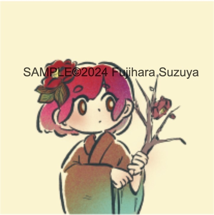 ゆるい和風なアイコン用イラスト描きます どこか和風、かつゆるい感じのバストアップアイコンを描きます。 イメージ7