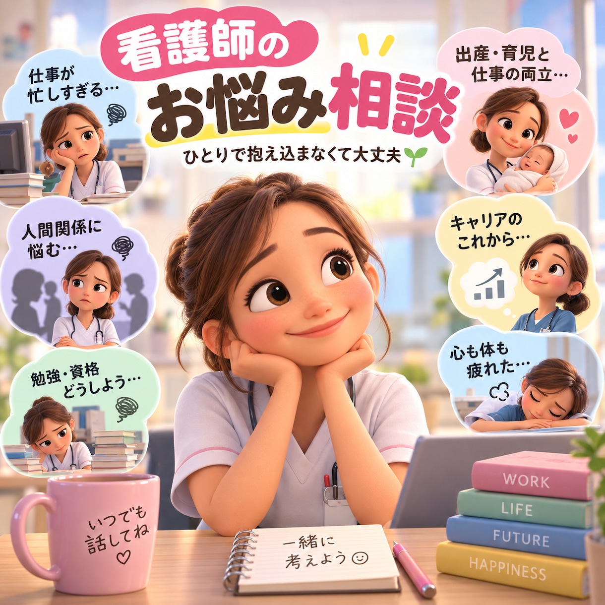 看護師さんのお悩み・キャリア相談にのります 看護師ならではの悩み、モヤモヤ、気軽に話してみませんか？ イメージ1