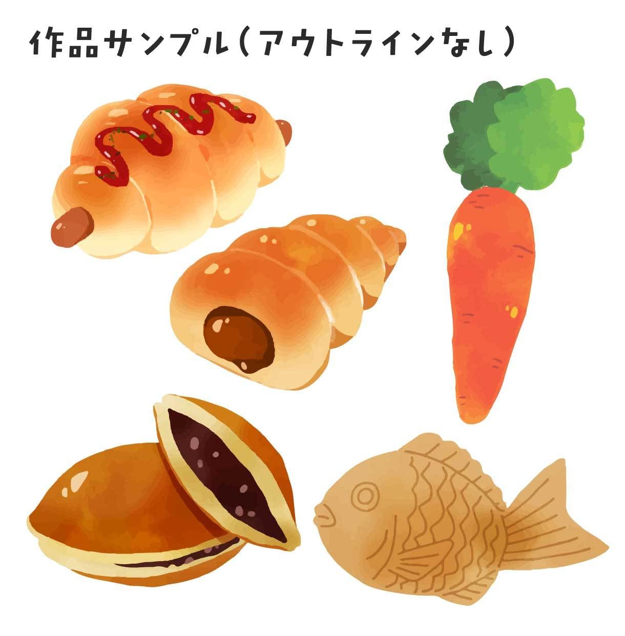 商用OK◆食べ物、飲み物、スイーツイラスト描きます メニュー表／アイコン／印刷物にもぴったり！ イメージ3