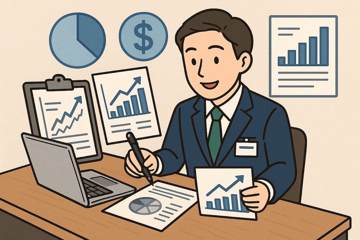 現役銀行員が財務分析を行います 一般的指標評価だけでない銀行員目線のポイントをお伝えします イメージ1