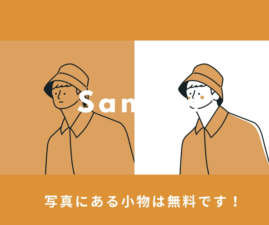 修正無料★2色でシンプルかわいい似顔絵描きます 修正は無制限！丁寧に、納得いくまでお付き合いします！ イメージ9