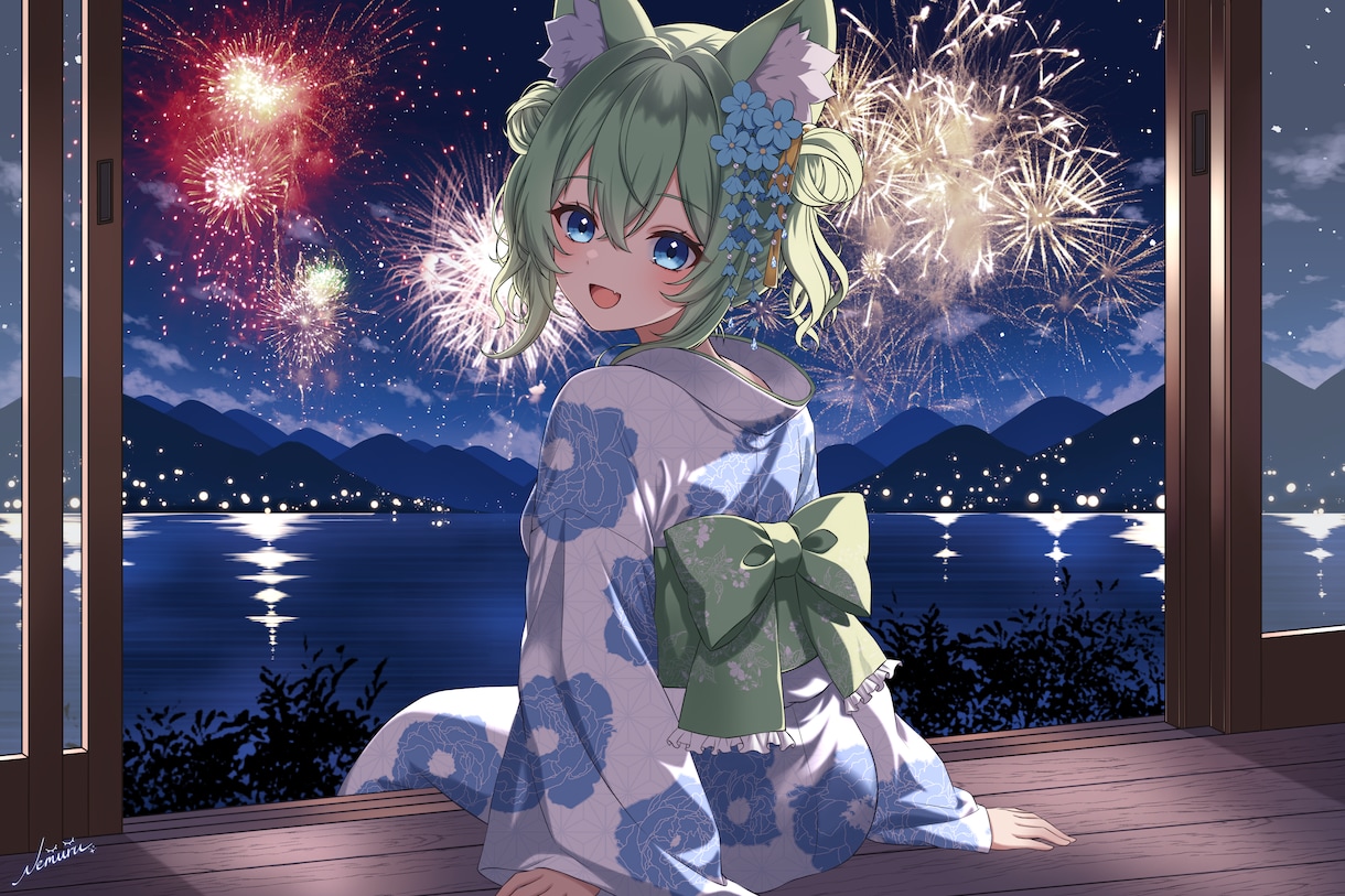 透明感のある一枚絵イラスト制作します SNS・配信・返礼品などに◎ご希望に寄せて丁寧に制作します イメージ6