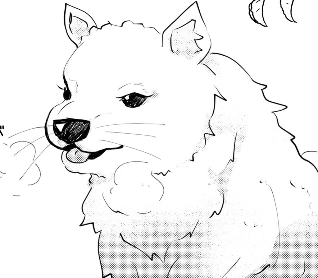 ご家族である動物(種類問わず)のイラストを描きます ご家族の動物ちゃんをコミック風にしてモノクロ絵にします。 イメージ2
