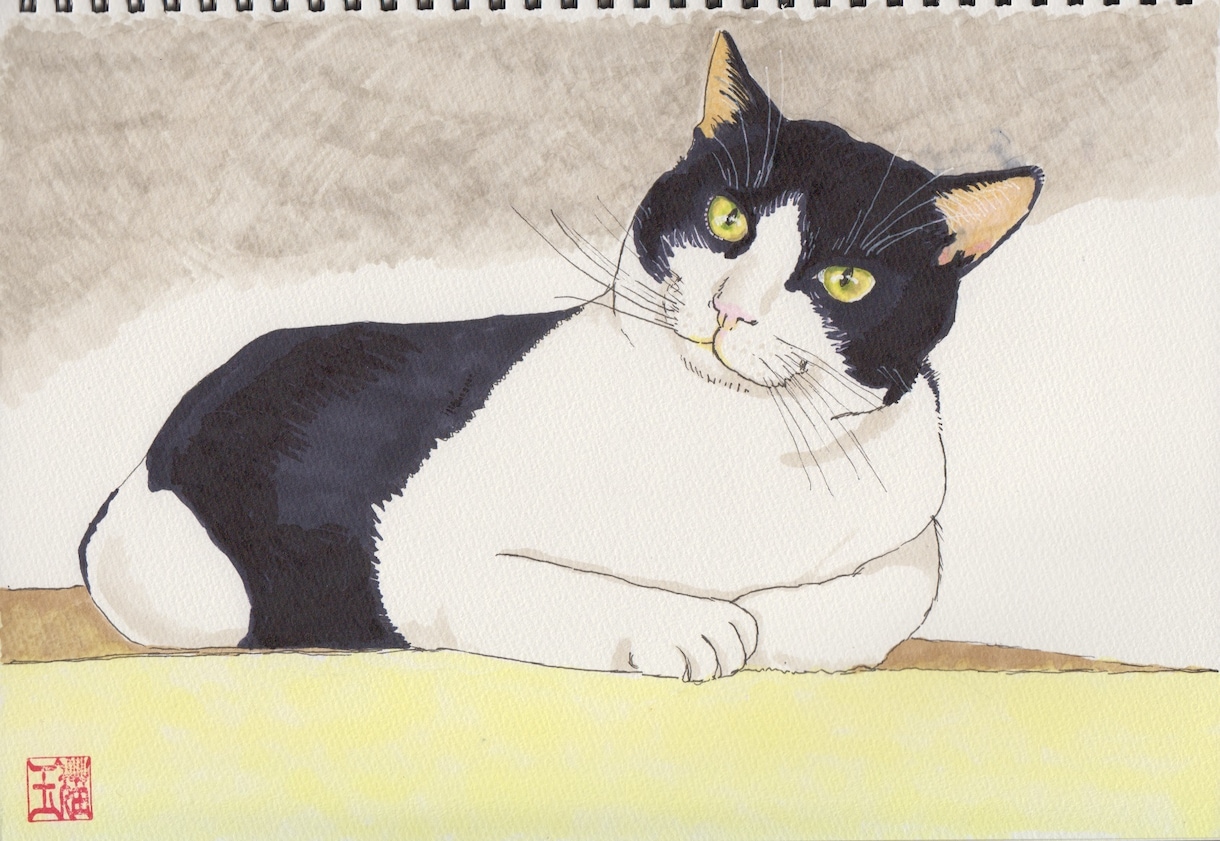 あなたのかわいいねこちゃんのイラストを描きます ちょっと和風テイストな個性的なねこちゃんイラストです。 イメージ2