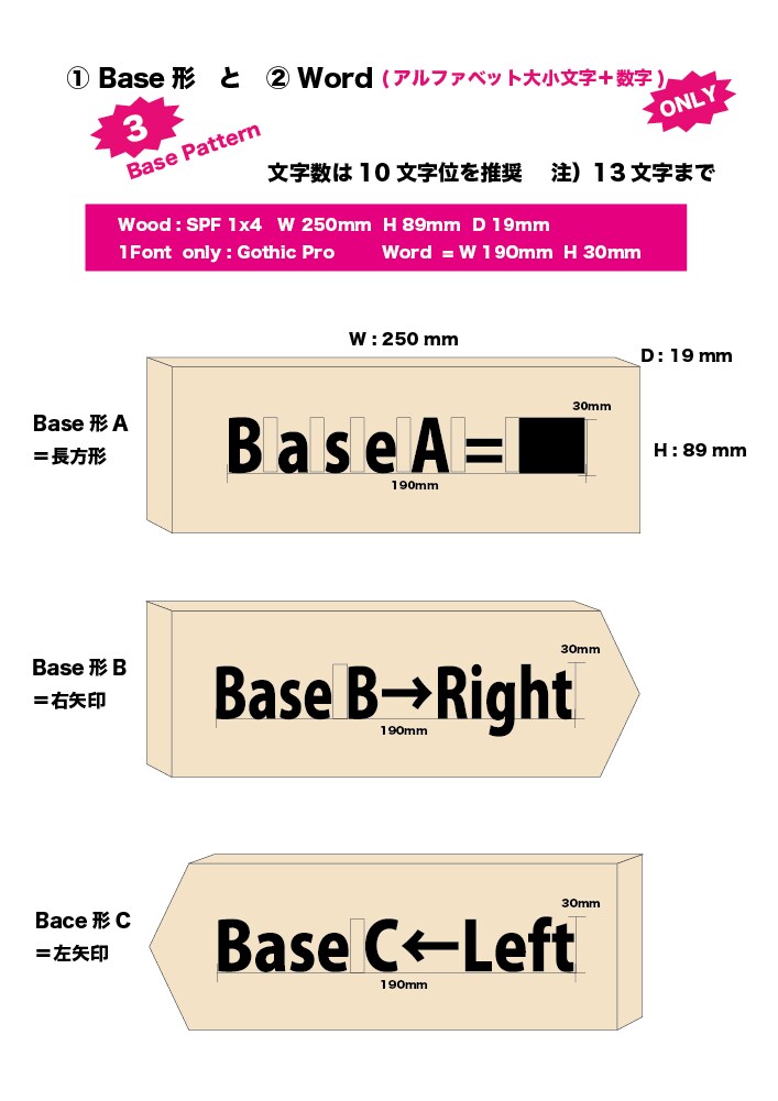 オリジナル製作ステンシルウッドサイン看板製作します 基本パターンは7800円。カスタマイズもご相談可能 イメージ5
