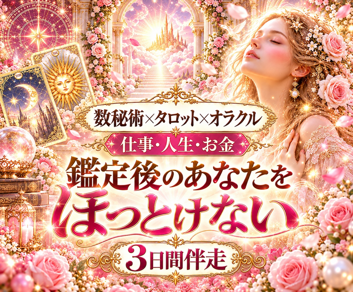 仕事・人間関係など人生のお悩みを占い3日伴走します 答えを探し続ける毎日から、自分で未来を選べる3日間へ イメージ1