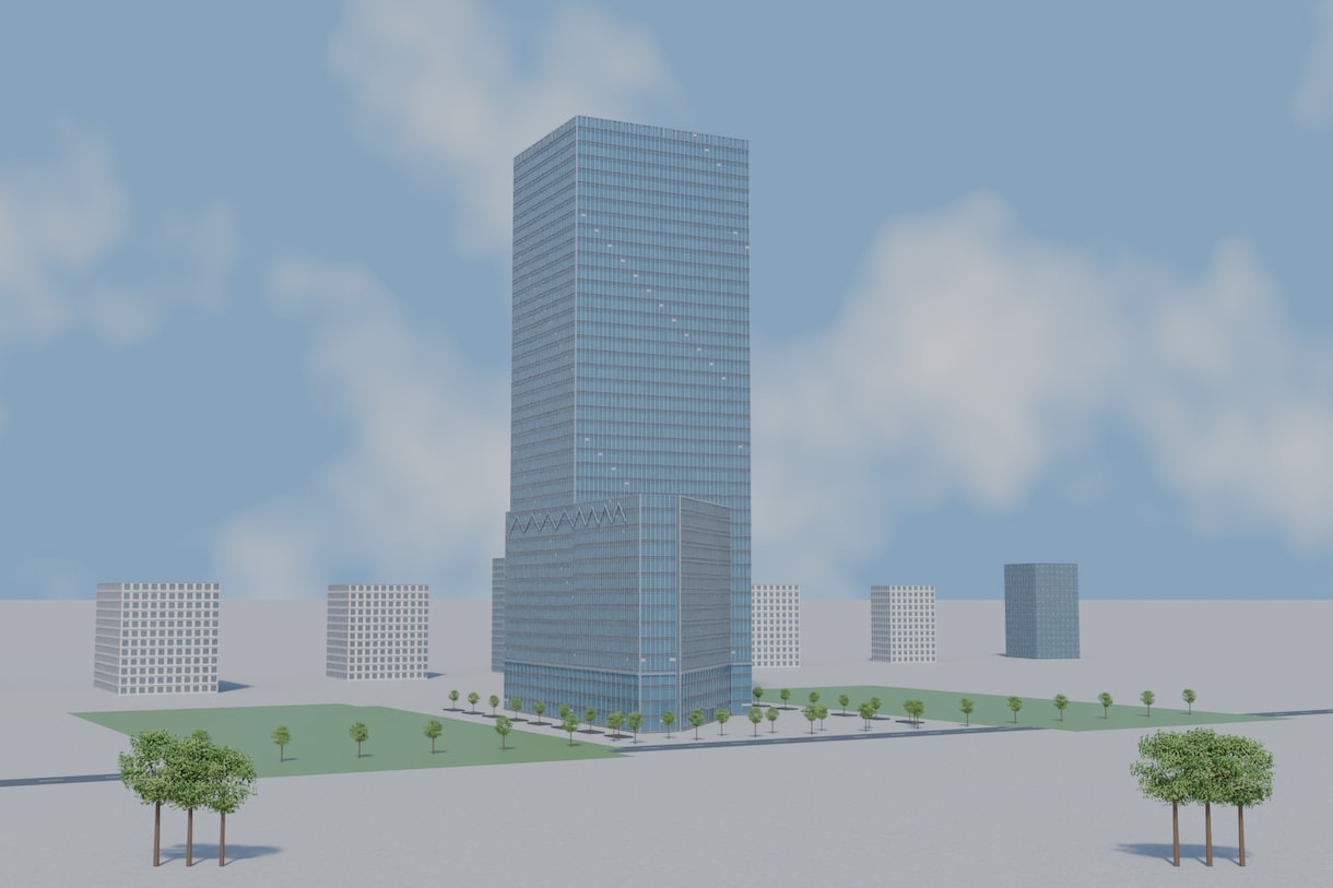 写真や図面から建物や街並みを3D制作します 外観の提案資料・映像背景に。Blenderデータも付属 イメージ6