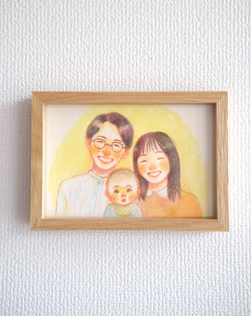 やさしい笑顔のふんわり似顔絵描きます 見るだけで癒される♡色鉛筆とパステルで描くほっこり似顔絵 イメージ1