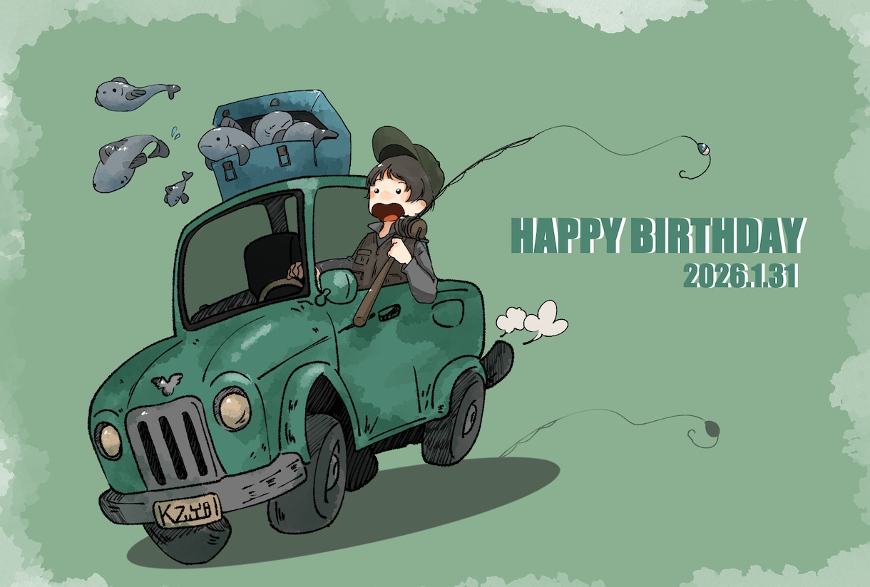 お誕生日イラストや記念日イラスト作成いたします たったひとつだけの思い出に残るイラストを作成いたします！ イメージ7