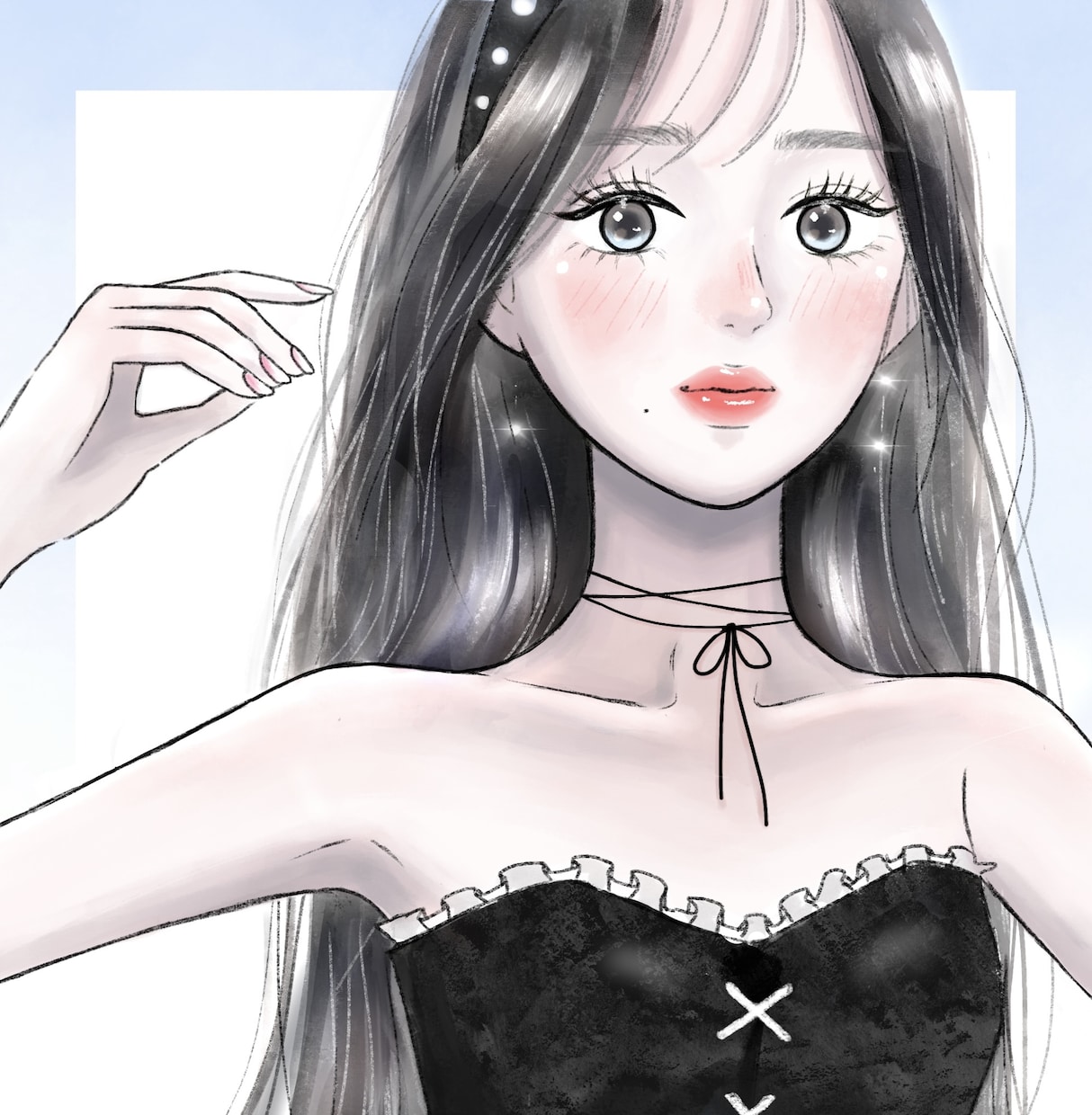 SNSアイコン|やさしい雰囲気のイラスト描きます 美容系、配信者さんなどのアイコンやサムネにおすすめです！ イメージ2