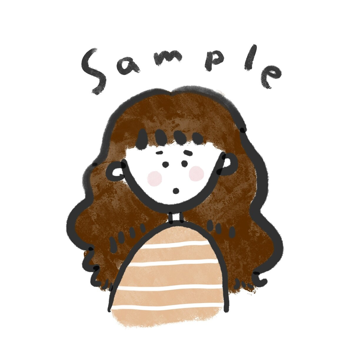 アイコン用の似顔絵描きます ゆるくて、あたたかい似顔絵をお届け！ イメージ1