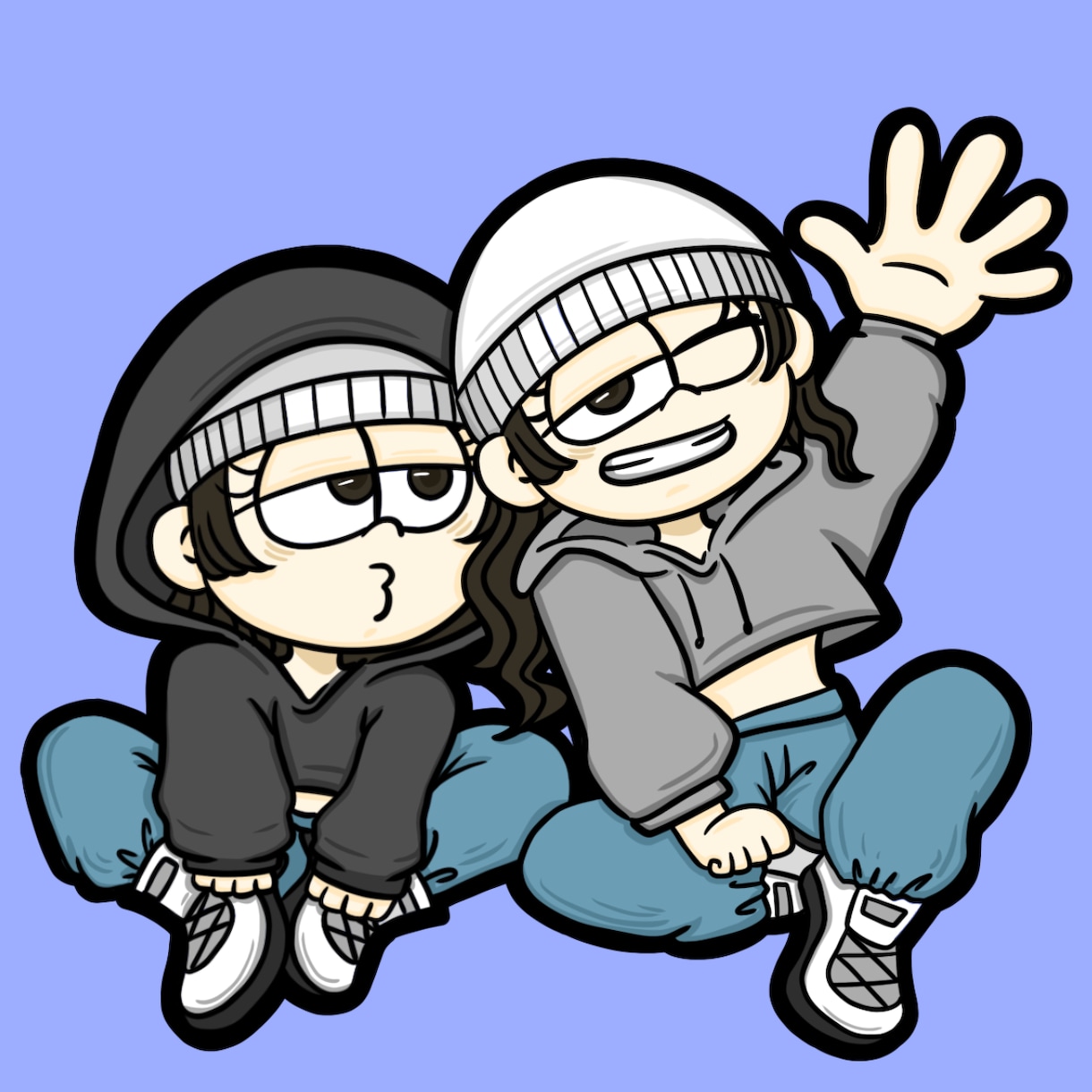 ポップで可愛い似顔絵を描きます まるでカートゥーンの世界に入ったような1枚に仕上がります✨️ イメージ9