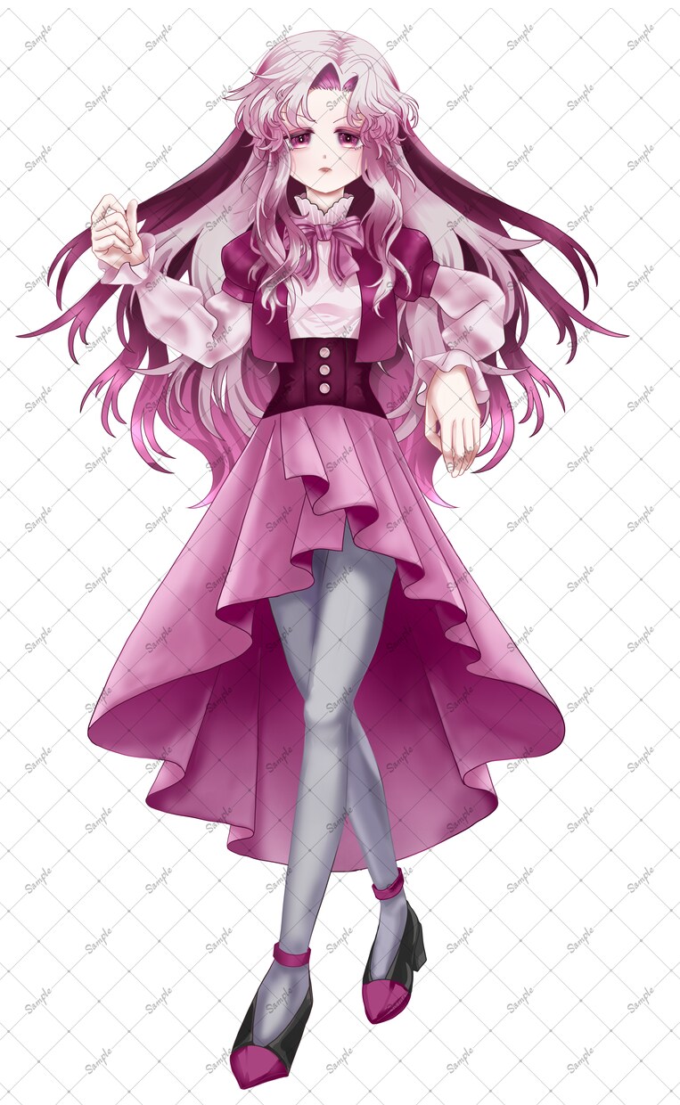 ピンクの少女の立ち絵売ります イメージカラーピンクの少女の立ち絵 イメージ2