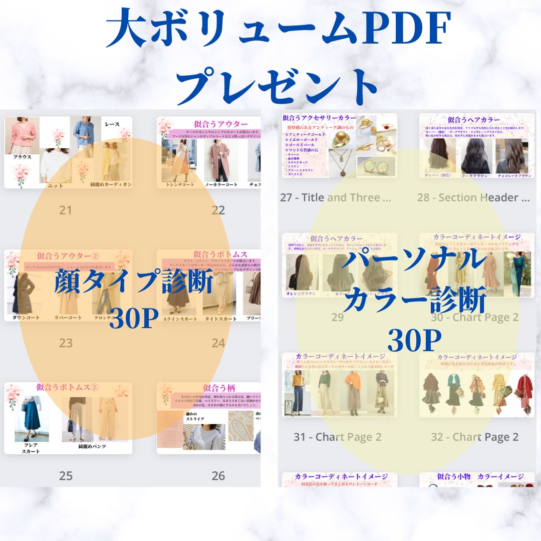初登場価格　パーソナルカラー&顔タイプ診断します ３０P超えのPDF、３０００字以上の詳細メッセージ イメージ3