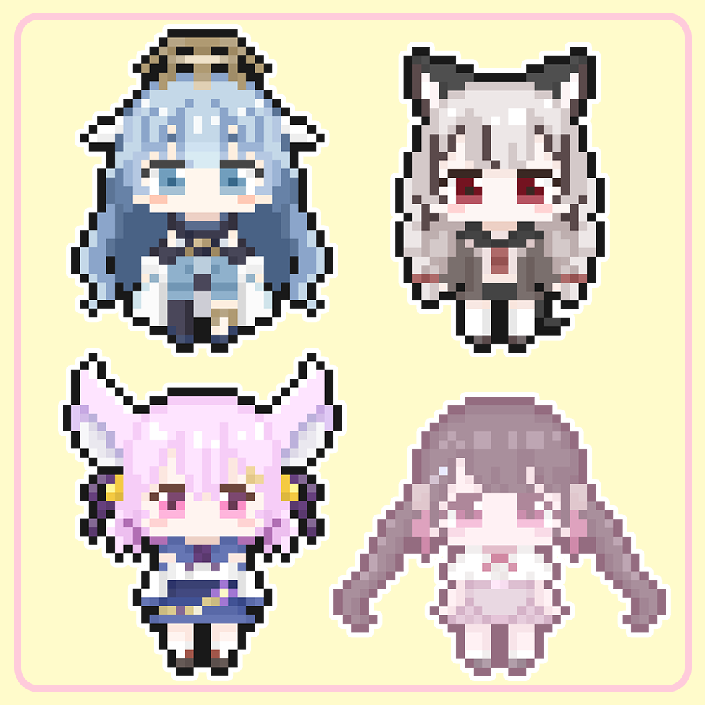 オリジナルドット絵を描きます ◎選べる表情差分４セット！デフォルメミニキャラ イメージ1