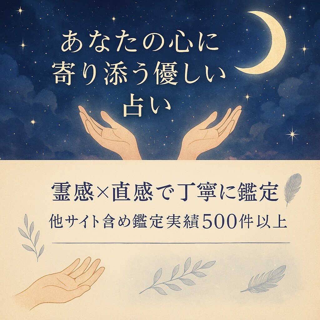 魂に響く優しい占いを届けます 鑑定実績500件超の信頼ある優しい言葉で魂の声をお届けします イメージ1