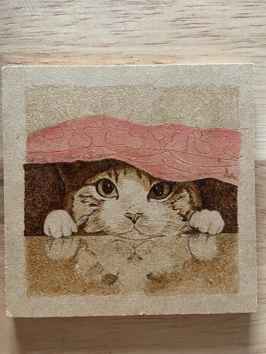 ウッドバーニングでペット似顔絵を描きます 板に焼き付けたイラストを大切な記念にどうぞ！ イメージ9