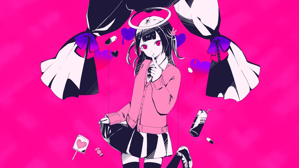 歌ってみたのサムネイルイラスト描きます グッズ用イラストやその他イラストも承ります！ イメージ9
