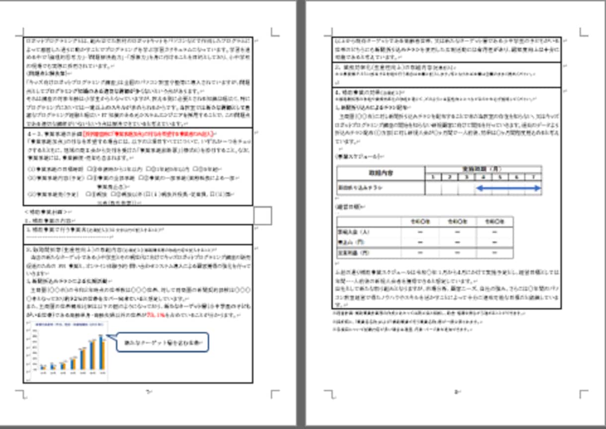 パソコン教室★持続化補助金採択書類をお譲りします 採択済み事業計画書を【テンプレート】としても利用できます！ イメージ5