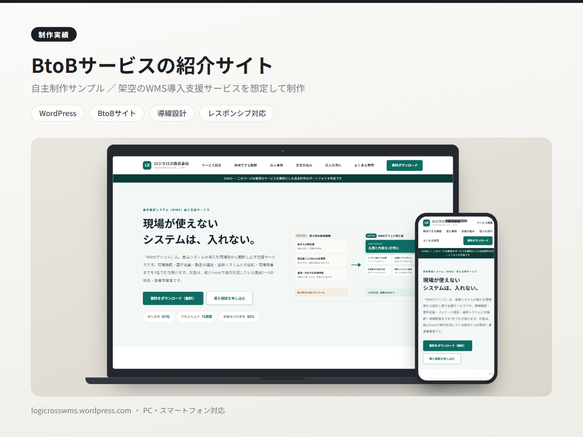 問い合わせを意識した、小さな会社のHPを作ります お知らせも写真も、制作会社を待たずに自分で差し替え イメージ7