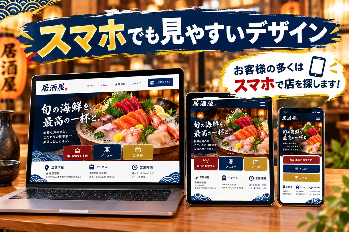 飲食店向けの高品質HPサイト作成します 行きたくなる店は、見たくなるサイトから。 イメージ8