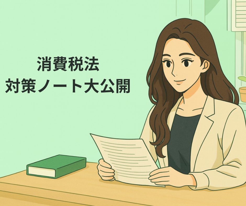 消費税法、全統7位の「ミス対策ノート」大公開します 春まで勉強できなかった私でも合格できた方法【1万字】 イメージ1