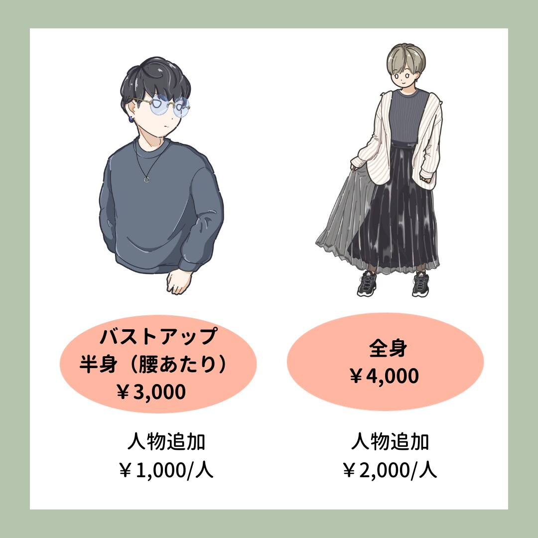 商用OK！癖があるシンプルかわいいイラスト描きます アイコン、挿絵、似顔絵！柔らかくポップな雰囲気で使いやすい◎ イメージ2