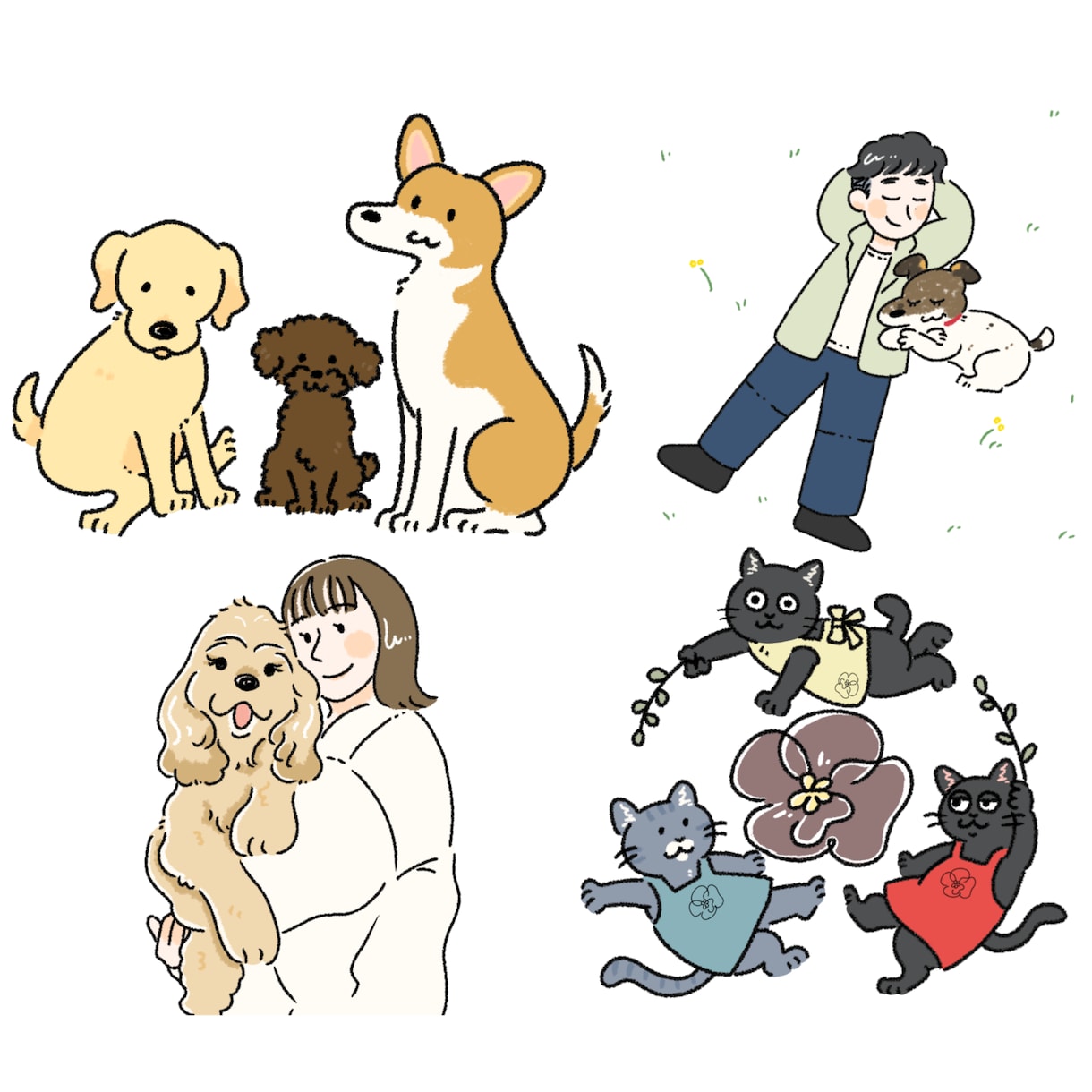 商用無料！ゆるかわ♡なペットの似顔絵をお描きします ビジネス・アイコン・動画・グッズなど様々な用途で制作可能です イメージ2