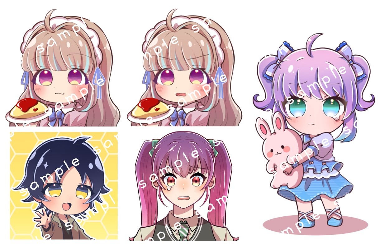 鮮やかで可愛いイラストを制作します 可愛い女の子男の子、SDキャラも得意です！ イメージ4
