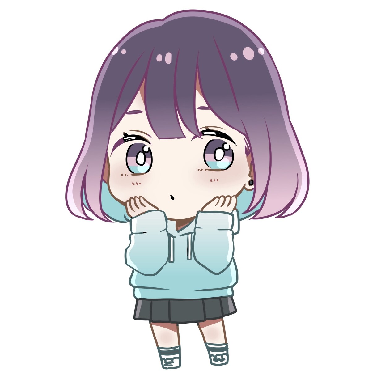 SNS用アイコンイラスト作成します お店のイメージや推しのイメージをオリジナルキャラクターに！ イメージ1