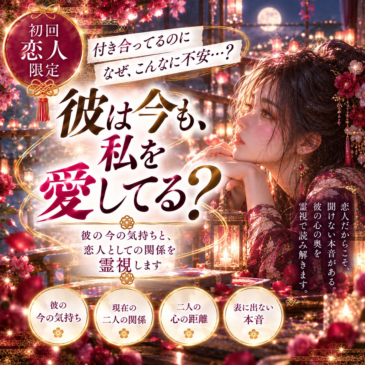 初回・恋人限定！彼の今の気持ちを霊視します 付き合っているのに不安…彼の本音を読み解きます イメージ1