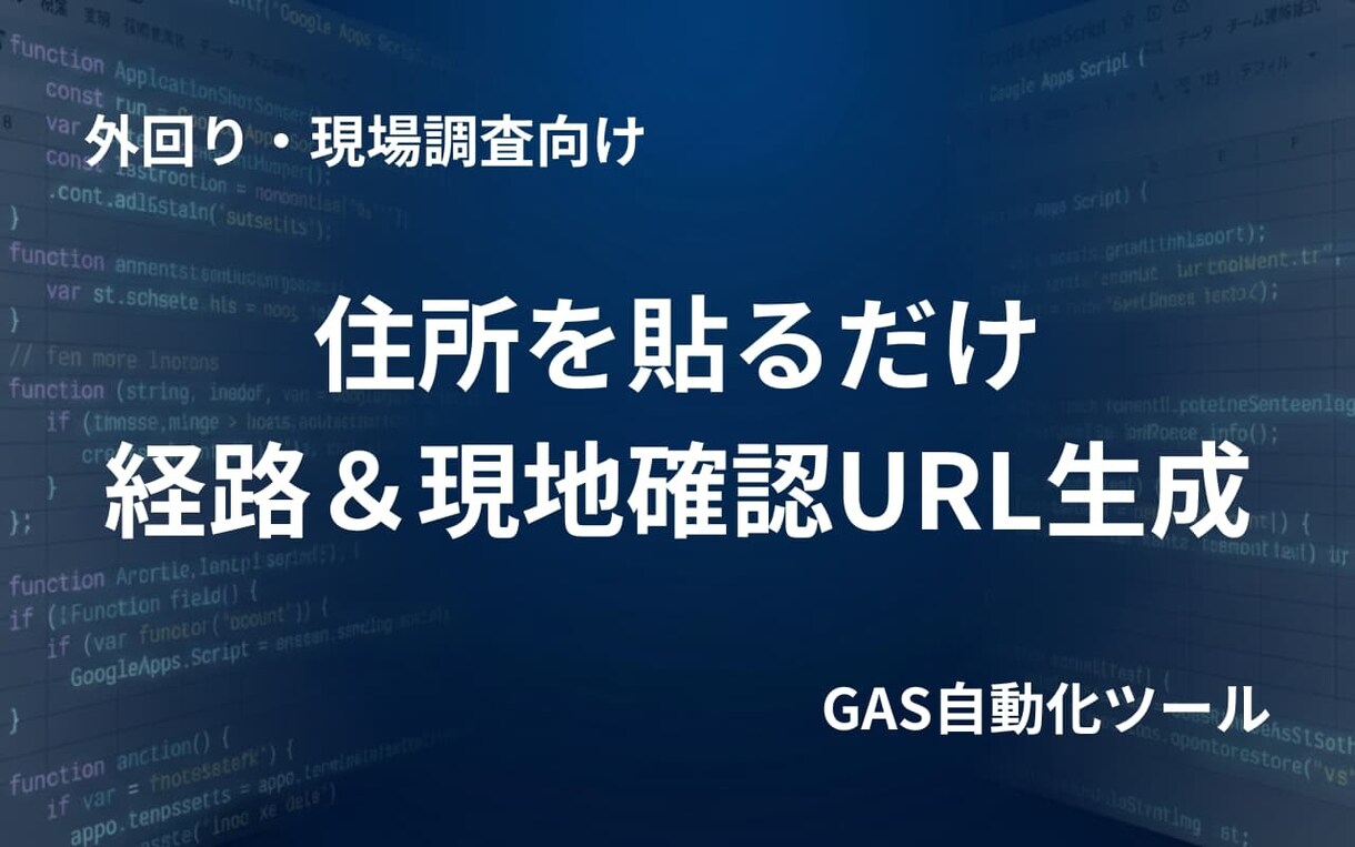 外回り先のマップURLを高速生成します 住所を貼るだけ！即ナビを開始。 イメージ1