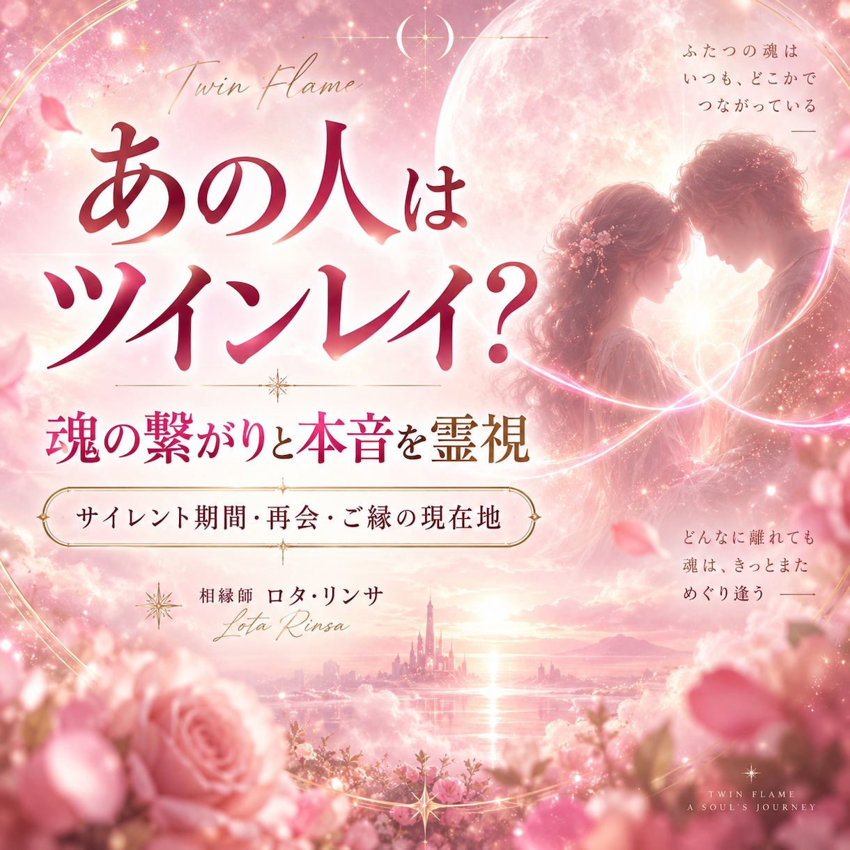 あの人は本当にツインレイ？魂の繋がりを霊視します サイレント期間・本音・魂の縁・統合への道筋まで読み解きます イメージ1