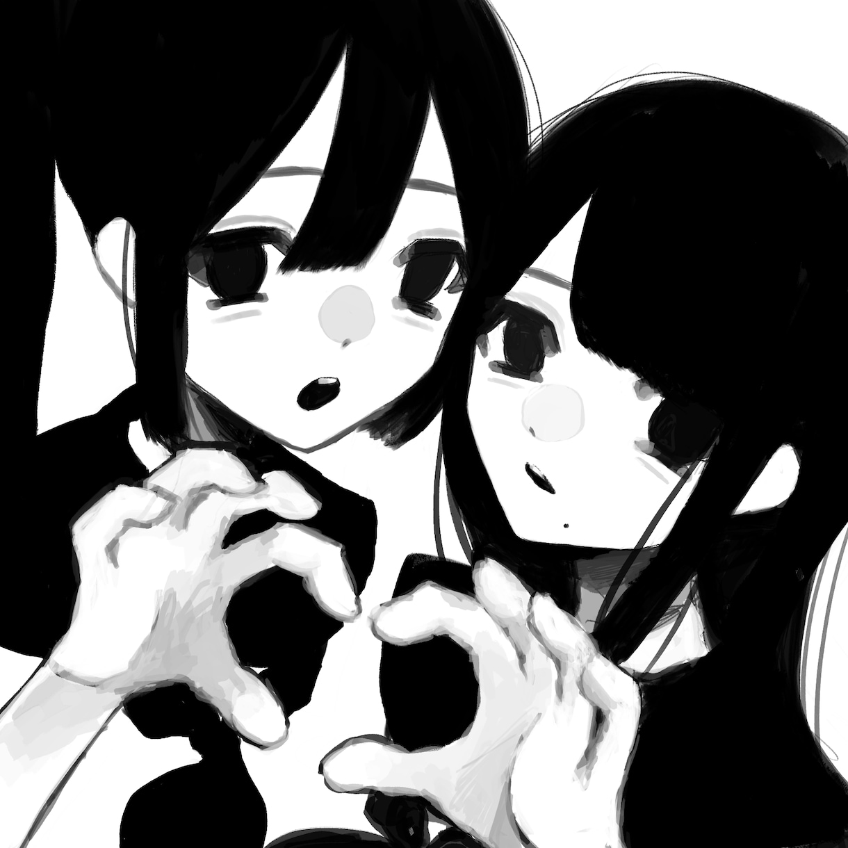 ダーク、病み系なアイコンイラスト描きます ダーク、病み系、女の子