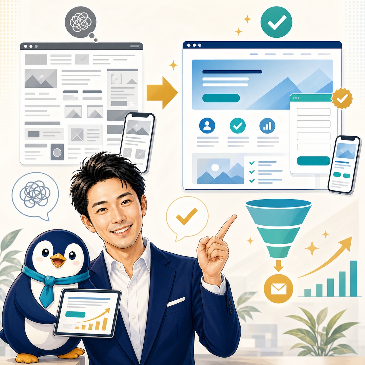 申込み・相談につながるLPを構成から制作します 経営者目線で、伝わる文章・構成・デザインまで丁寧に整えます イメージ4
