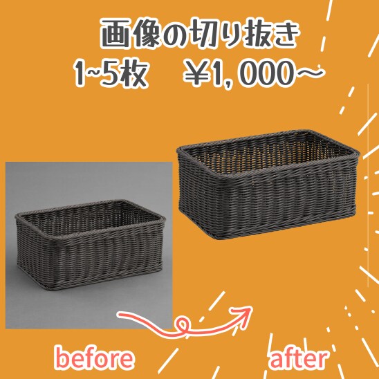 細かい画像も切り抜き・調整します 開設キャンペーン１０月まで低価格にてご案内。 イメージ4