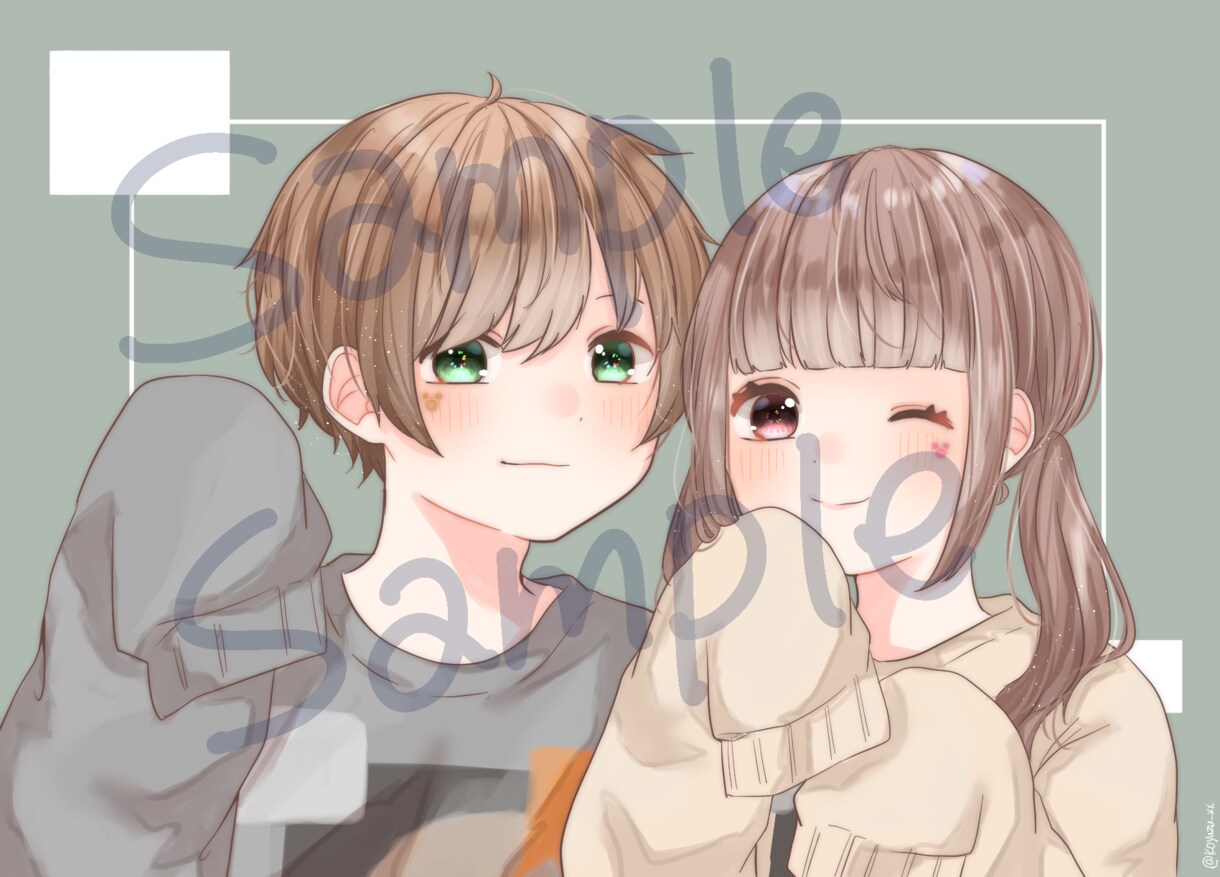 ペア画描きます SNSで使用される方！おすすめです！ イメージ4