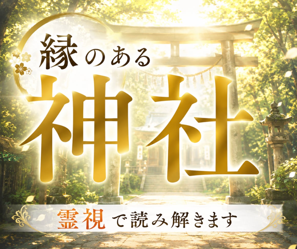 あなたと縁のある神仏・神社を霊視で読み解きます 今のあなたに必要な存在と、運命が動く参拝先をお伝えします イメージ1