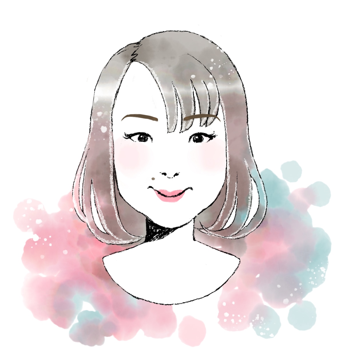 水彩風のふんわりおしゃれな似顔絵を描きます ★柔らかい雰囲気だけどSNS上で印象に残る似顔絵アイコン★ イメージ10