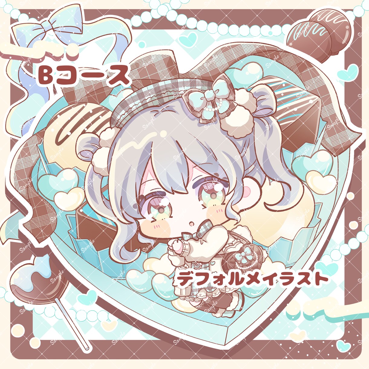 バレンタインの量産イラストを描きます 商用利用込！グッズ利用などにも。 イメージ3