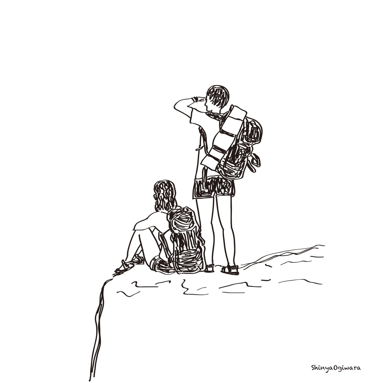 おしゃれファッション誌風の似顔絵イラストを描きます SNSで思わず目に止まるお洒落シンプルなイラストを描きます！ イメージ2