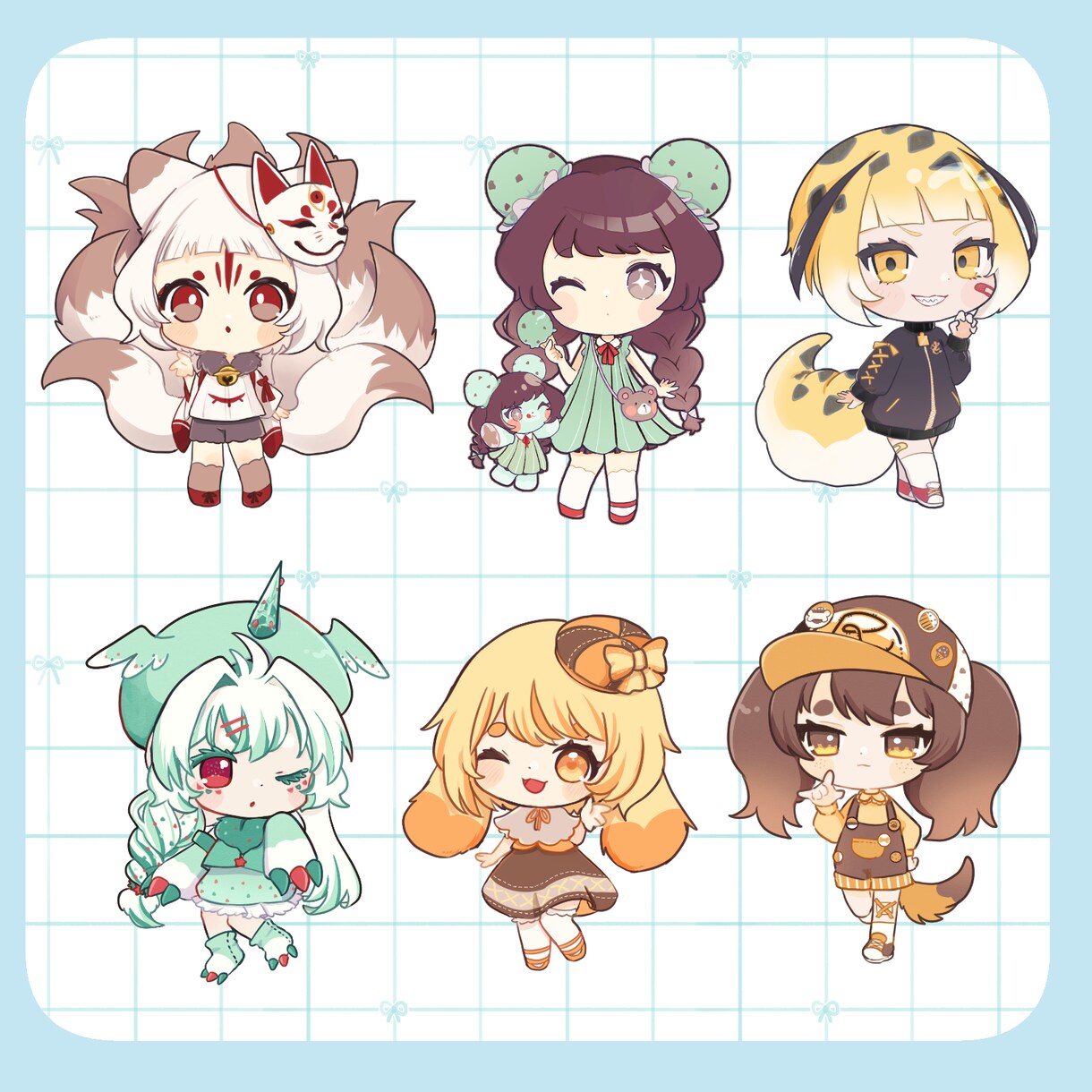 ふわ可愛いミニキャラ/SDイラスト描きます SNSや動画サムネ、配信者様•Vtuber様のグッズにも♪ イメージ3