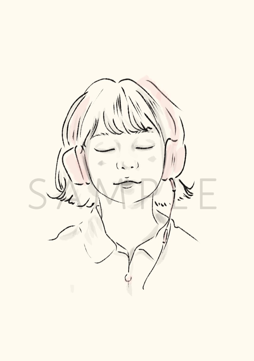 シンプルな人物画(線画)を描きます お写真をペンタッチでスッキリとしたイラストにします イメージ1